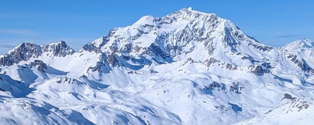Overlooking a snowy resort from the high places of the world